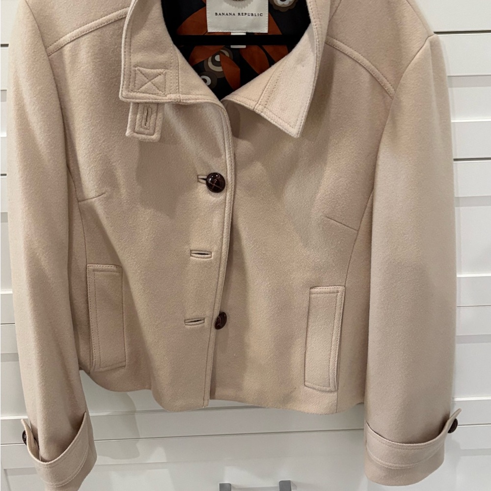Banana Republic Women's Tan Pea Coat
